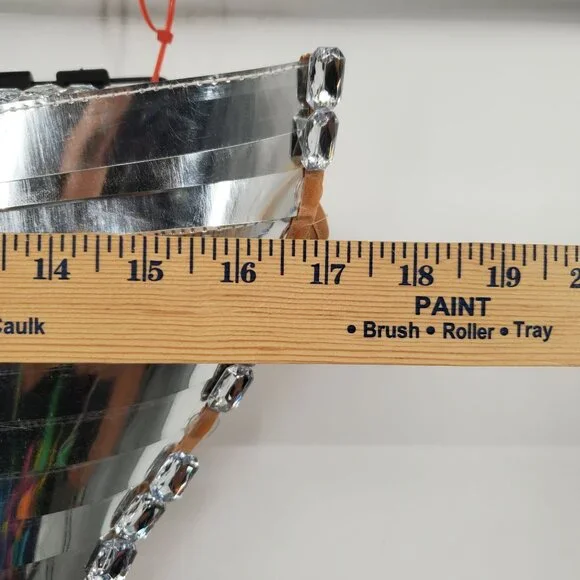 Elegant Silver Strapless Midi Dress - Picture 12 of 15